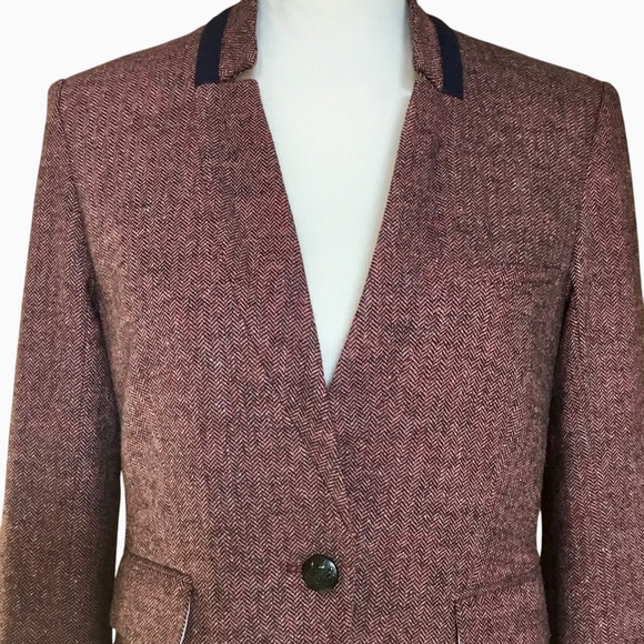 Veronica Beard Tate Upcollar Herringbone Dickey Blazer - Picture 4 of 15